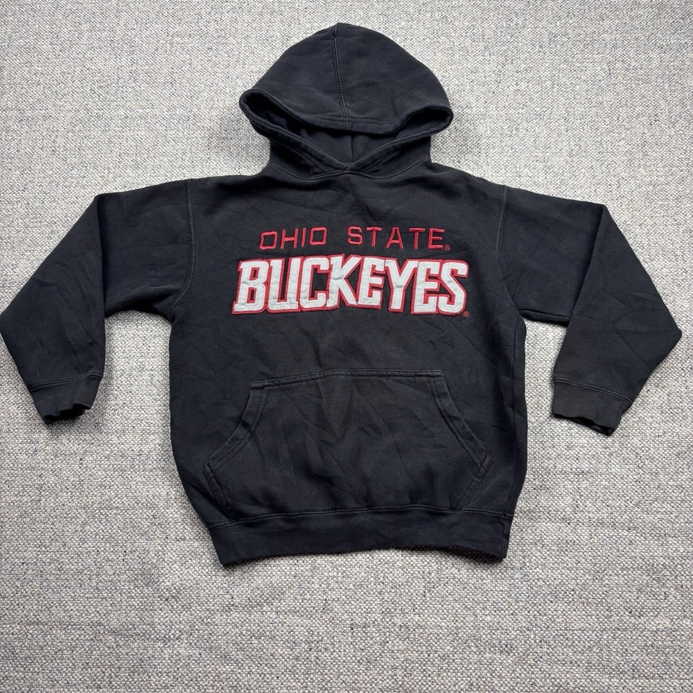 J. America Ohio State Buckeyes Hoodie Pullover Black Youth Small
